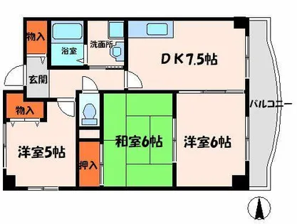 ドリーム菊水【4階】の間取り