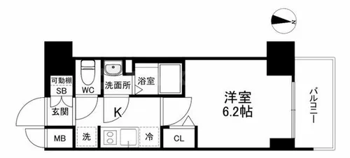 1Kの間取り画像