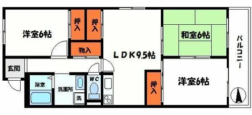 GMパーク錦通【3階】の間取り