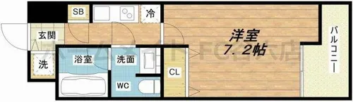 アーデン西天満【7階】の間取り