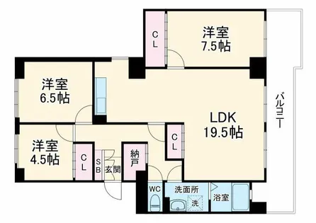 佃第2コーポ4号棟【10階】の間取り