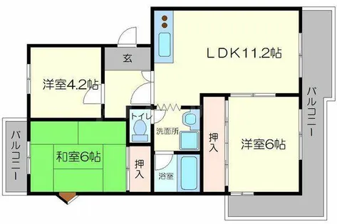 レジデンス吉川 2号棟【3階】の間取り