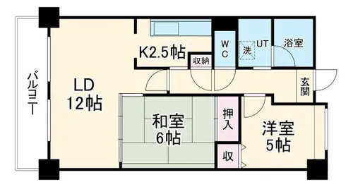 大阪府吹田市上山手町【マンション】の間取り