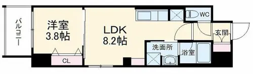 アーバネックス豊中【4階】の間取り