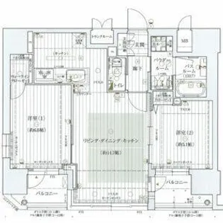 エステムプラザ梅田【8階】の間取り