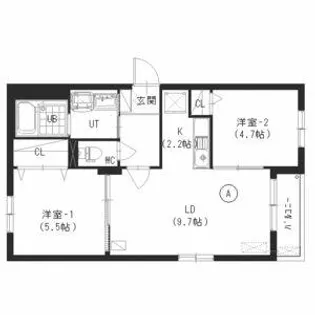 ガーデン南平岸【3階】の間取り