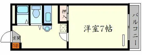 エレガンス箕面【1階】の間取り