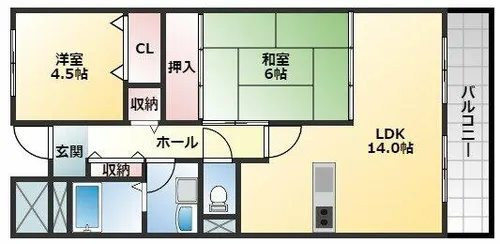メゾンマルソー【4階】の間取り