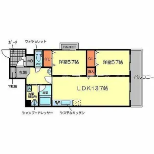ファイブコート向丘【3階】の間取り