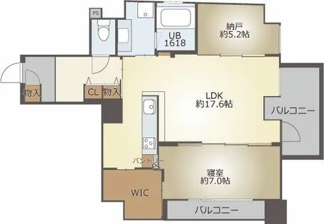 ハイデンス梅ヶ枝【12階】の間取り