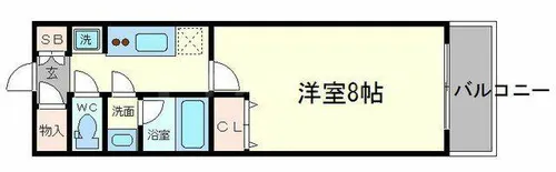 S-FORT江坂垂水町【3階】の間取り
