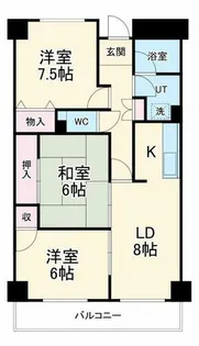 ロイヤルプラザ千里【2階】の間取り