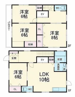 大阪府守口市梅町【一戸建】の間取り