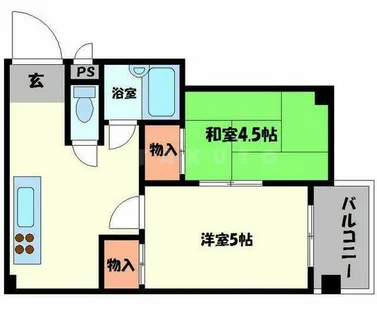 メゾン南千里【3階】の間取り