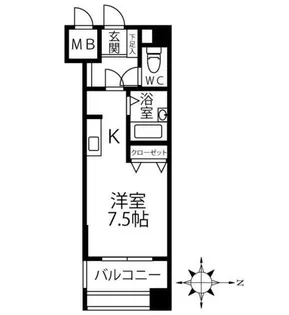 クリオ行啓通参番館【2階】の間取り