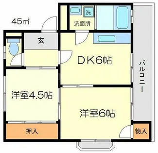 円山グリーンハイツ【3階】の間取り