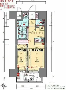 プレサンス立売堀ベルヴィル【5階】の間取り