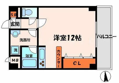 ヴィルフランシュ【4階】の間取り