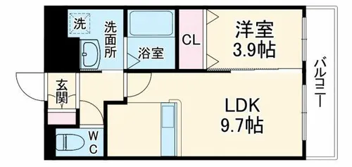 ユニヴェール箕面【2階】の間取り