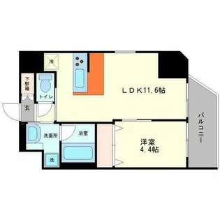 プレジオ都島本通【4階】の間取り