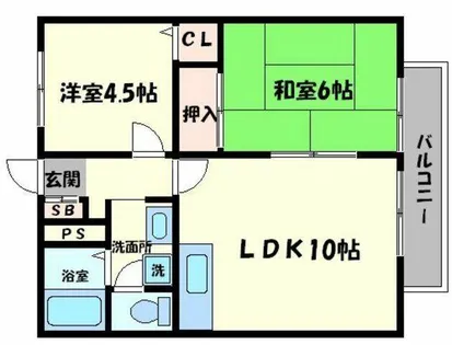 エスポワール【1階】の間取り