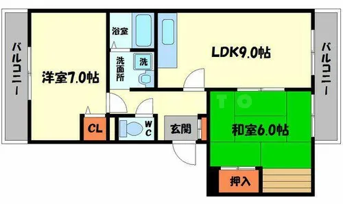 ヴィラヴェールB【2階】の間取り