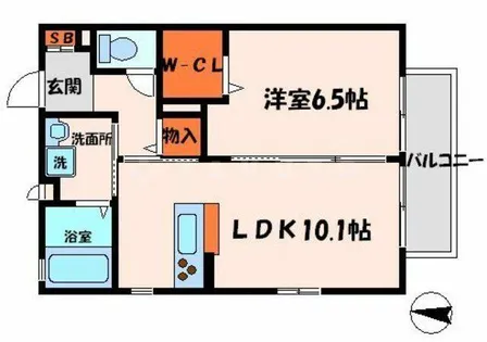 サニーハウスウィステリア【2階】の間取り