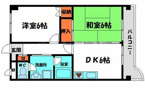 アペックスハイム守口【4階】の間取り