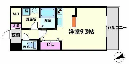 アドヴァンテージ守口【3階】の間取り