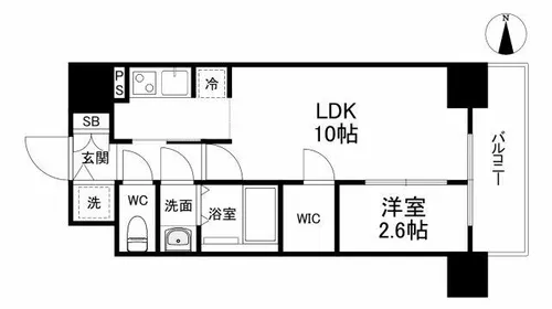 セレーノ南森町【3階】の間取り