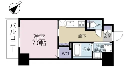 FLATS別院【504号室】の間取り