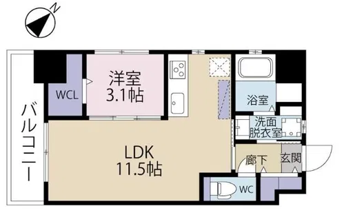 FLATS別院【405号室】の間取り