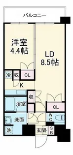 レジデンスエアポート【9階】の間取り