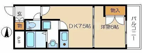 大阪府大阪市北区天神橋8丁目【マンション】の間取り