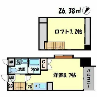 エスリード大阪シティーウエスト【3階】の間取り