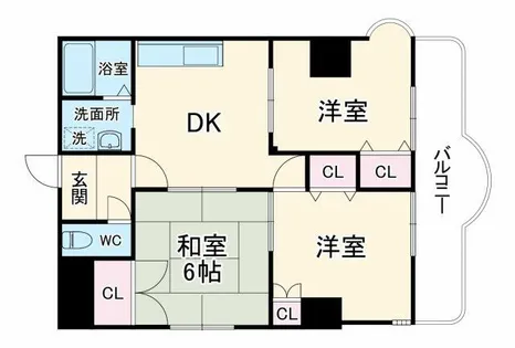 プランドール東豊中Ⅱ【6階】の間取り