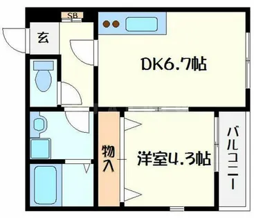 アーリーズ大宮通【1階】の間取り