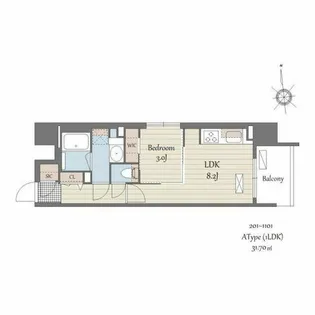 S-RESIDENCE天満橋ar【5階】の間取り