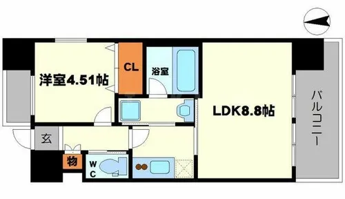 プレジオ江坂【3階】の間取り