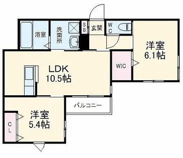 メゾン・イセキス曽根【1階】の間取り