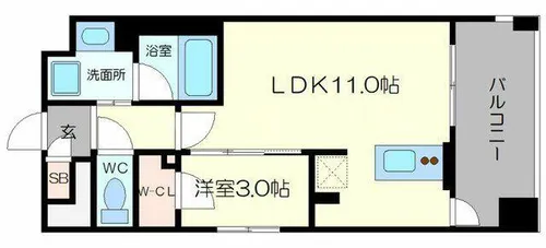大阪府吹田市江の木町【マンション】の間取り