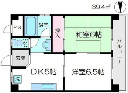 菅北ハイツ【303号室】の間取り
