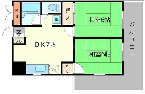 エクセレントハイム三浦【2階】の間取り