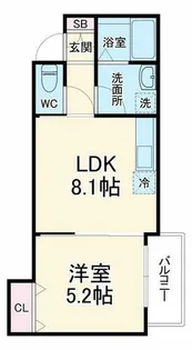 INOVE門真野里South【1階】の間取り