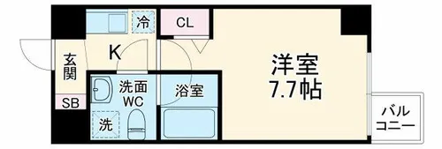 大阪府大阪市北区東天満2丁目【マンション】の間取り