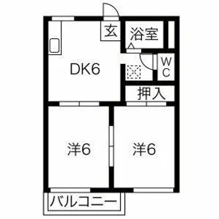 エルフレンテ見付A棟【2階】の間取り