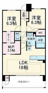 プレミスト北千里クラッシィF棟【7階】の間取り