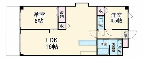 クレール千里中央【4階】の間取り