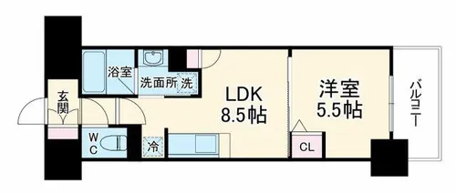 大阪府大阪市北区天神橋1丁目【マンション】の間取り
