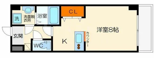 フローライト上新庄駅前【8階】の間取り